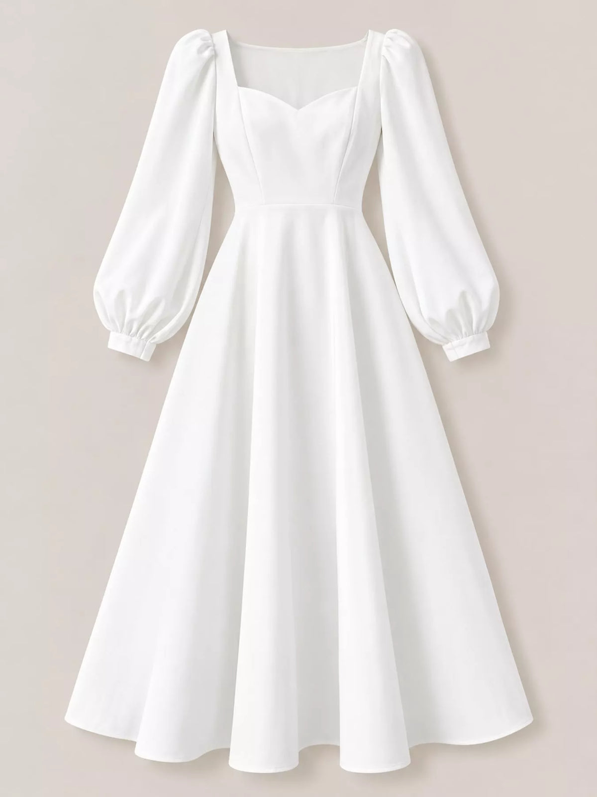 Long Sleeve A-Line Midi Dress