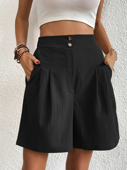 Ruched Elastic-Waist Shorts