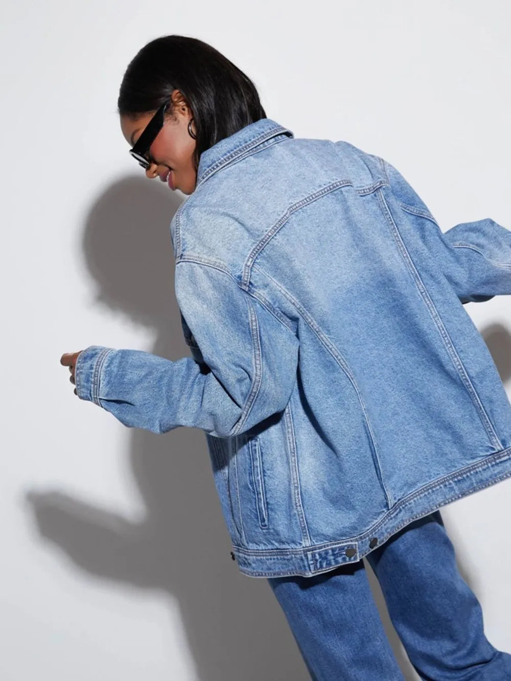 Button-Up Collared Denim Jacket by X@Y@K