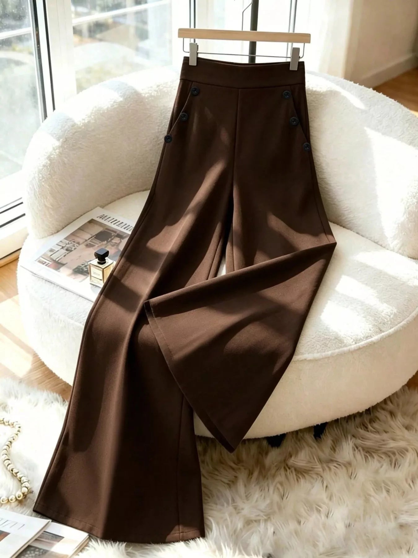High-Waisted Wide-Leg Pants