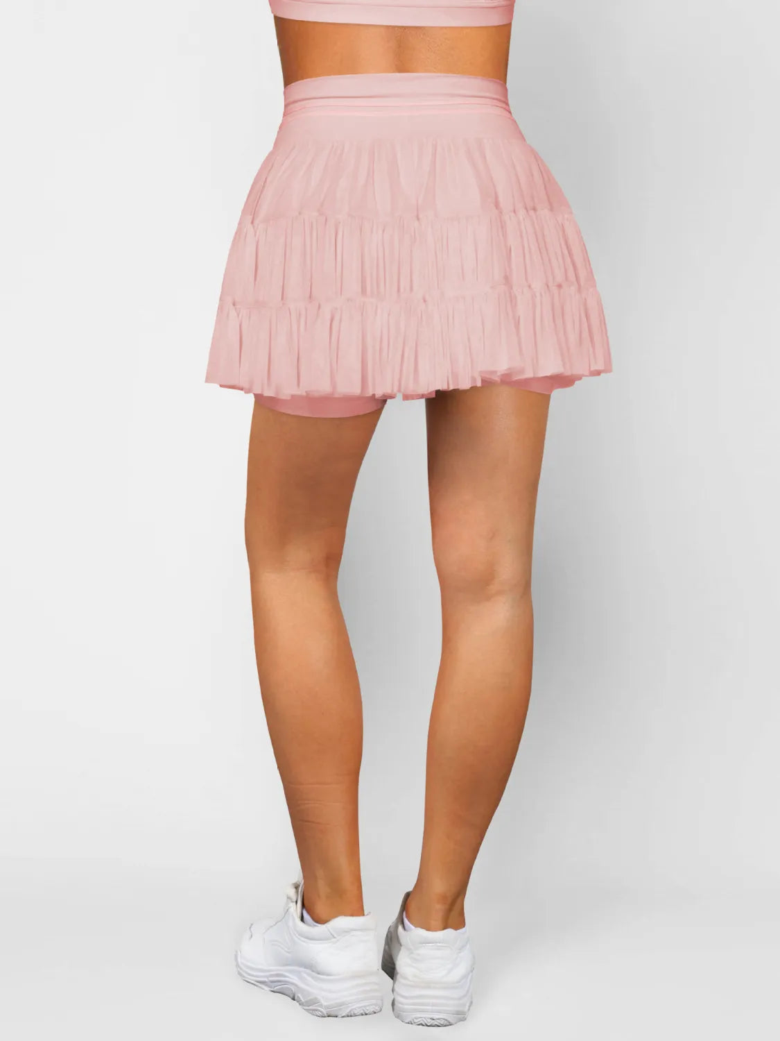 Ruched Tiered Mini Skort