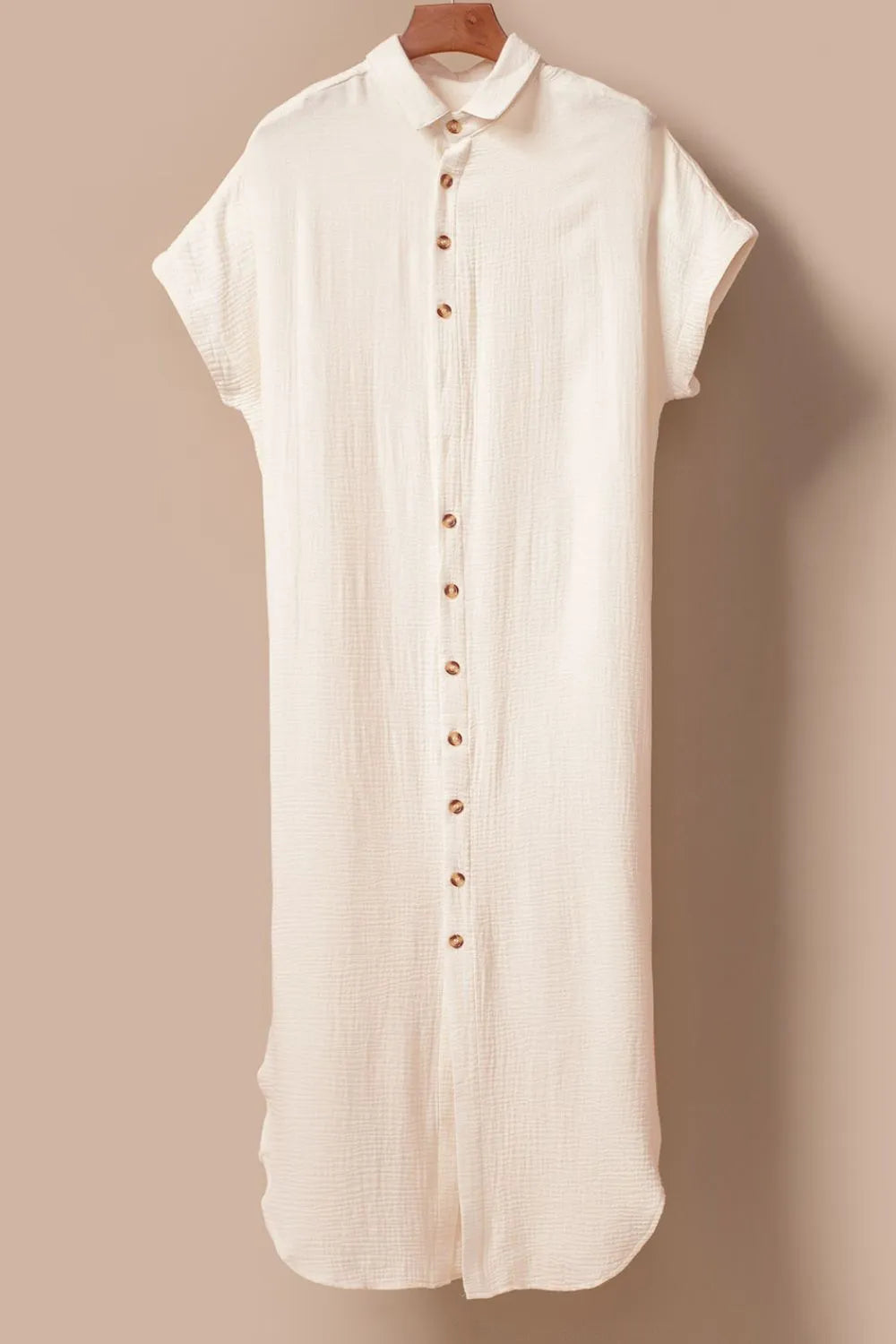 Button-Down Midi Shirt Dress