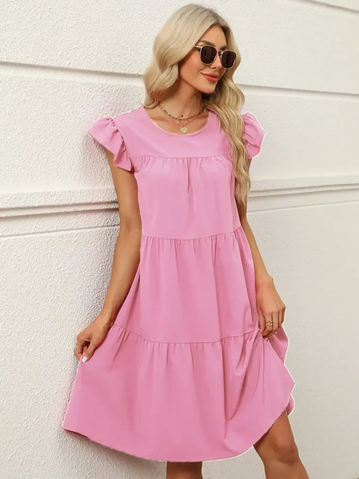 Tiered Ruffle Mini Dress by ArtisticExpression
