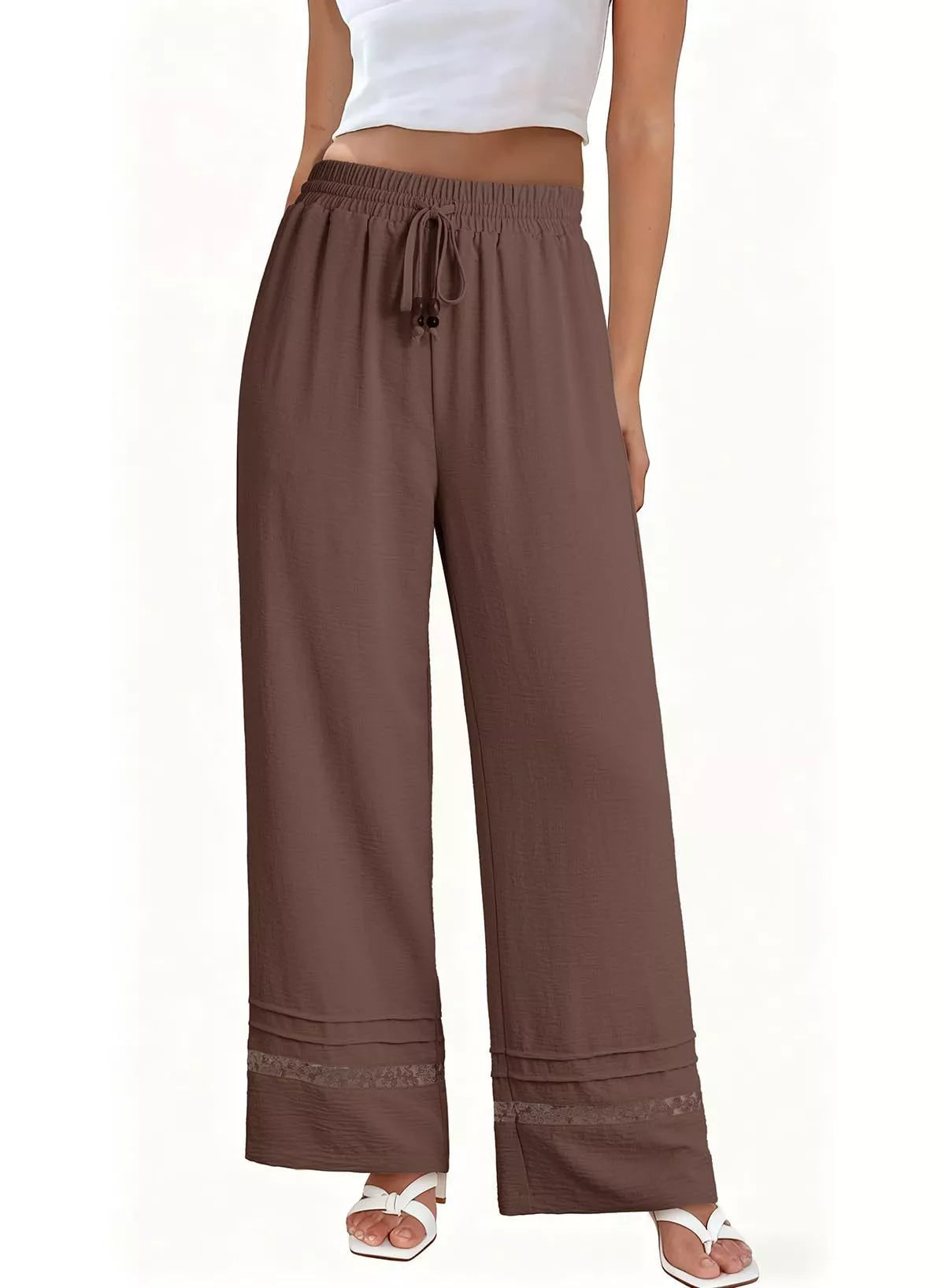 Tie-Waist Wide-Leg Pants