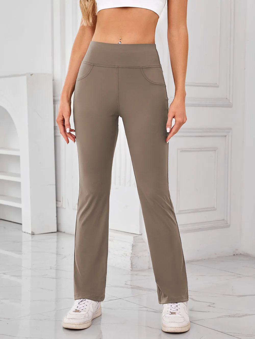High Waist Active Pants with Pockets