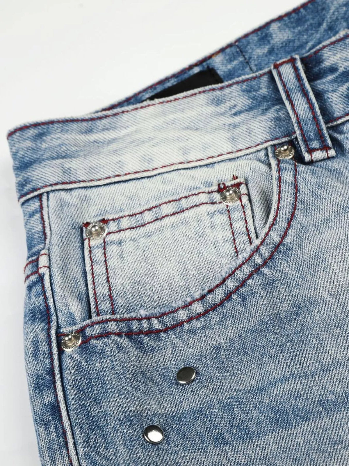Distressed Wide-Leg Jeans in Blue by TrendMaster