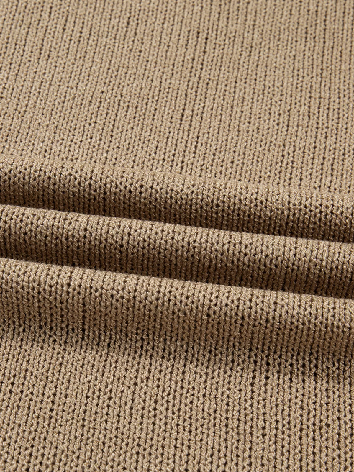 Oversized Drop-Shoulder Slouchy Sweater Dress in Camel