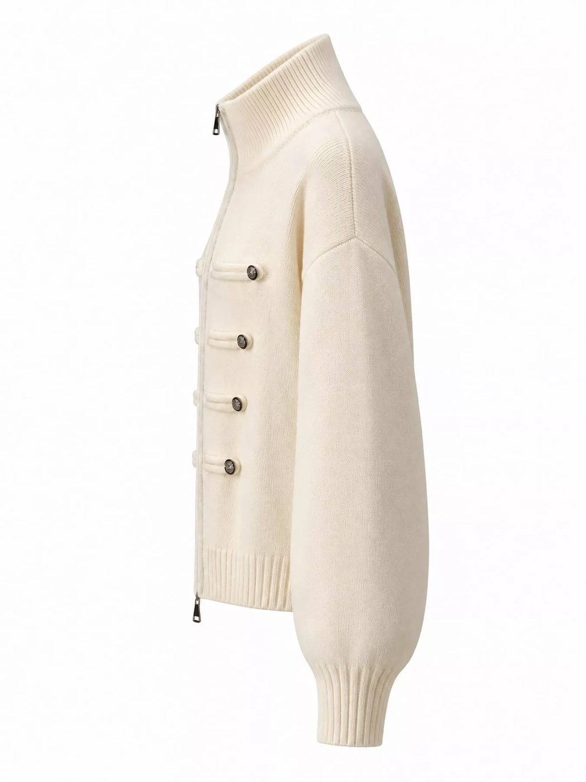Turtleneck Zip-Up Cardigan