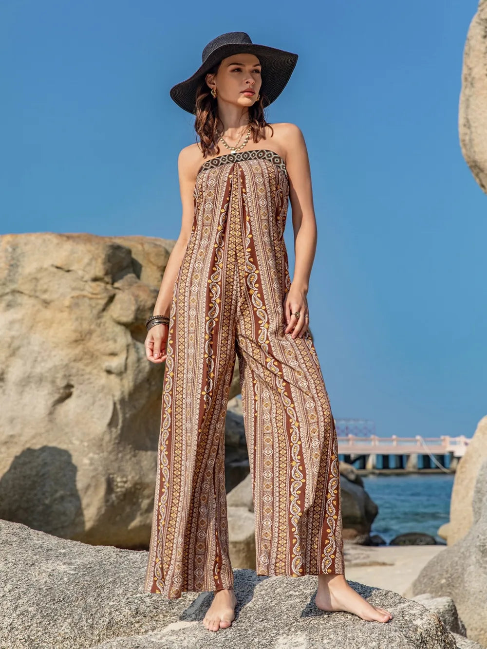 Tied Wide-Leg Jumpsuit