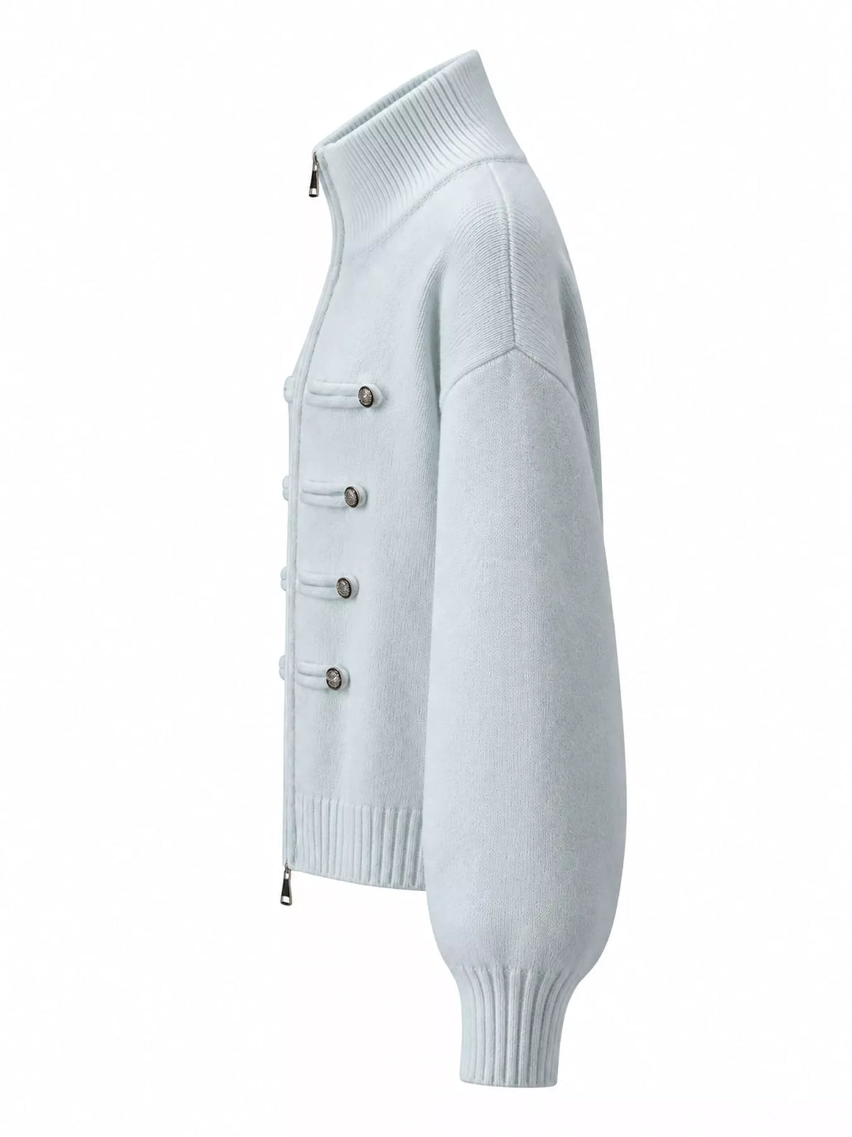Turtleneck Zip-Up Cardigan
