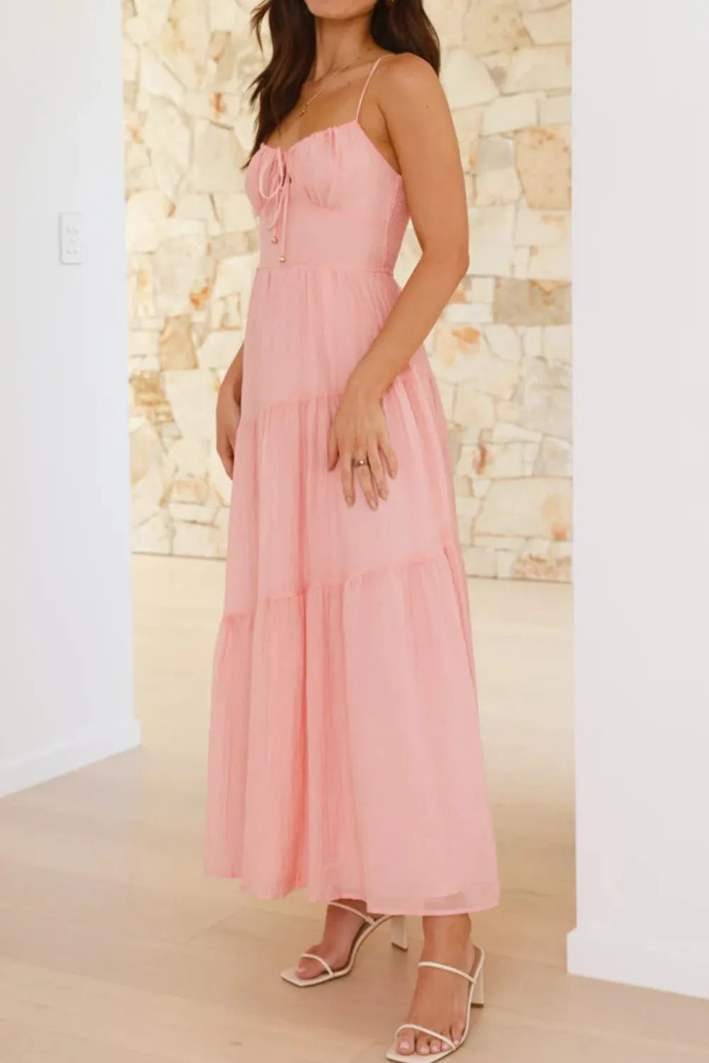 Ruched Smocked Back Cami Dress