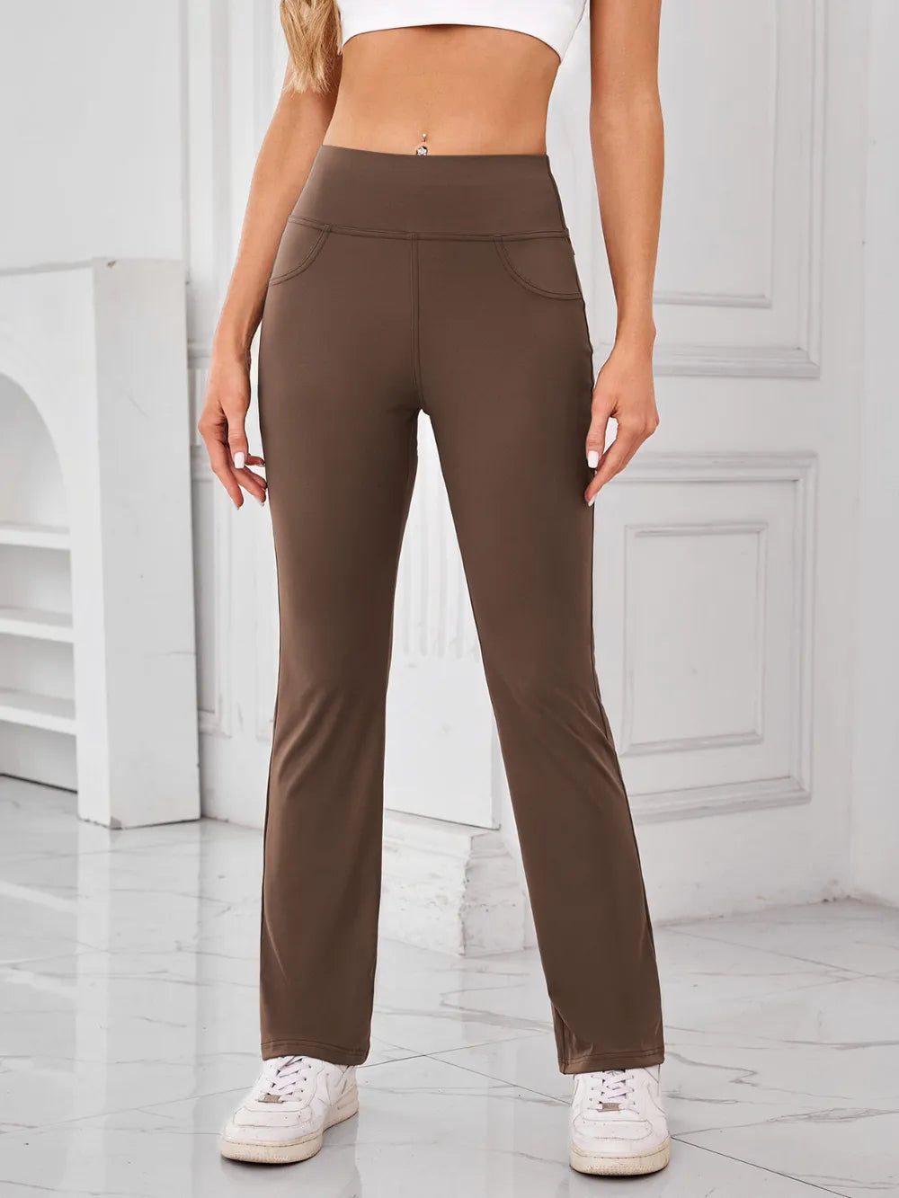 High Waist Active Pants with Pockets