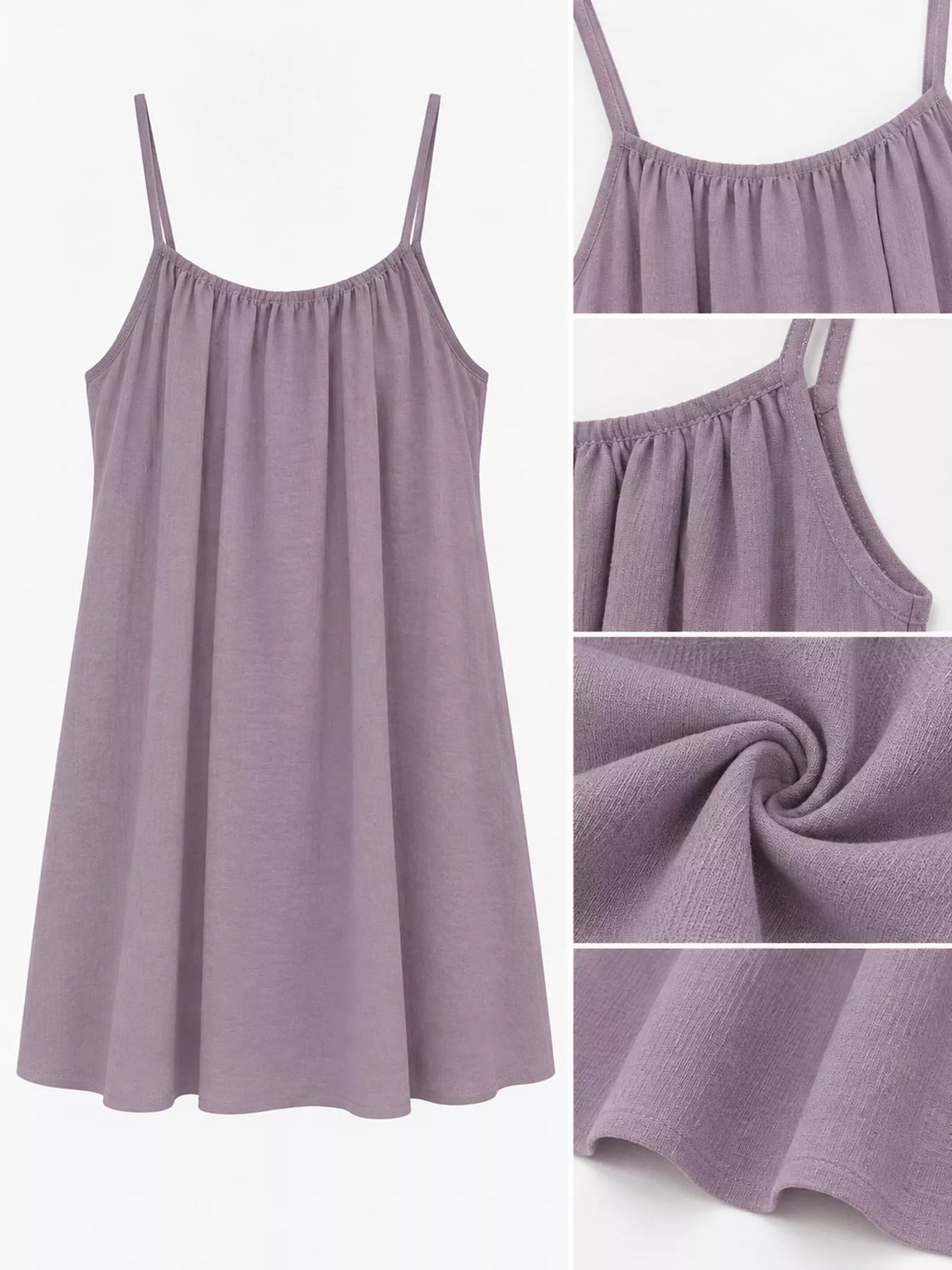 Backless Spaghetti Strap A-Line Mini Dress