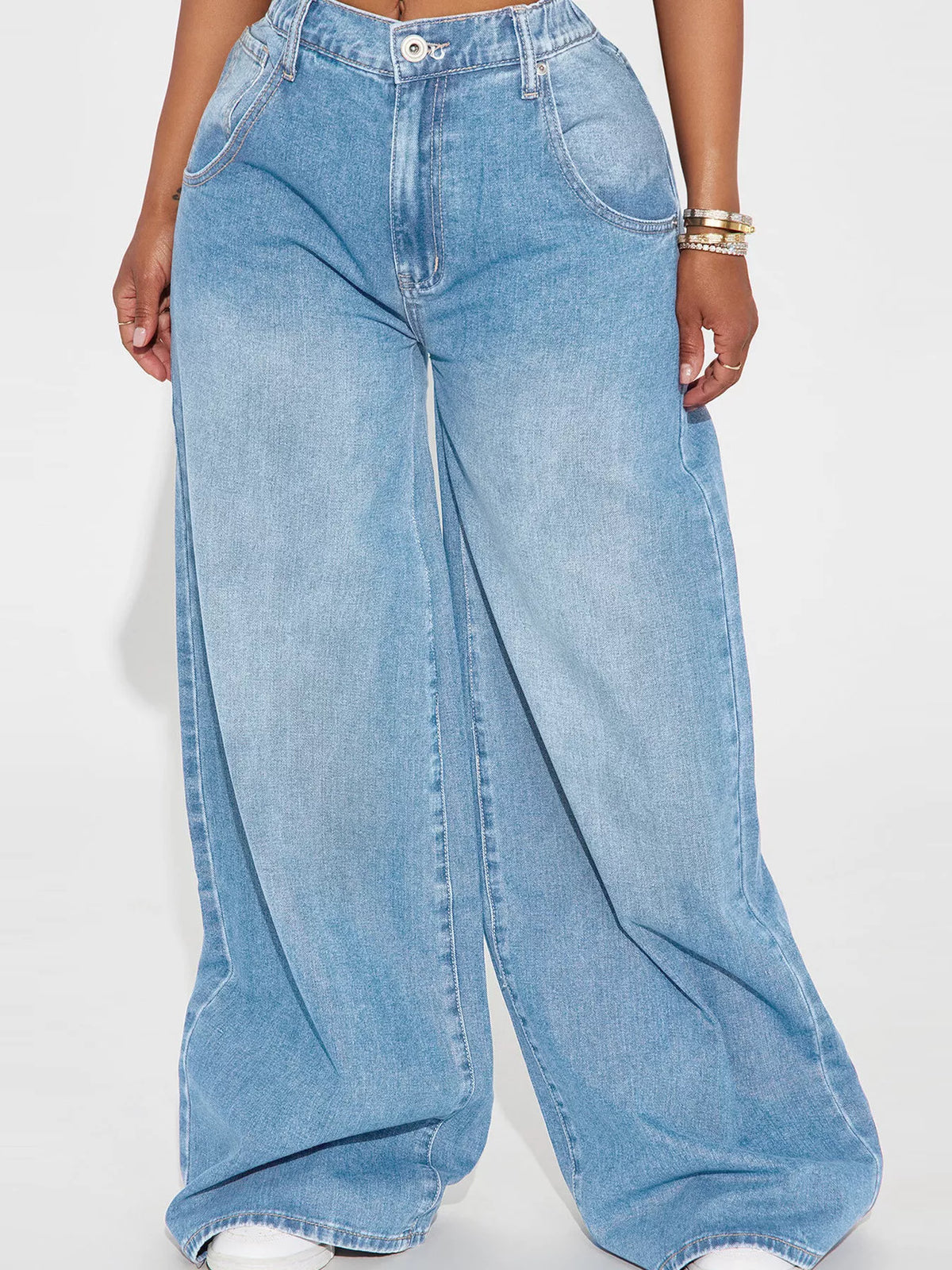 High-Waisted Wide-Leg Jeans