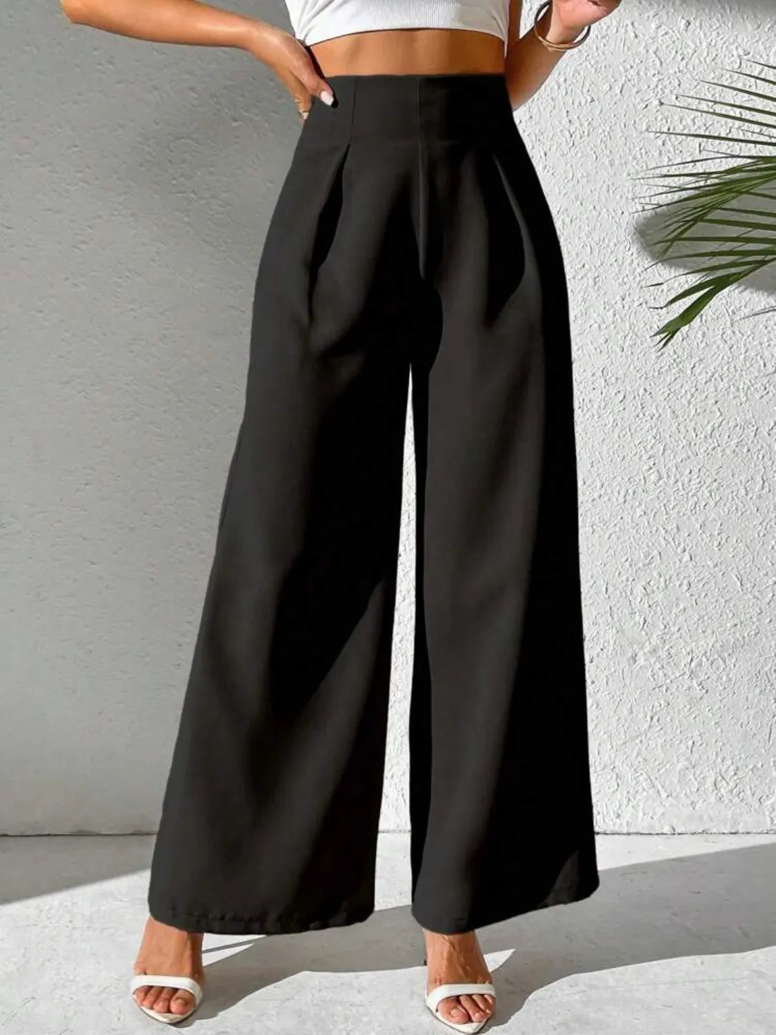 Wide-Leg High-Waist Pants