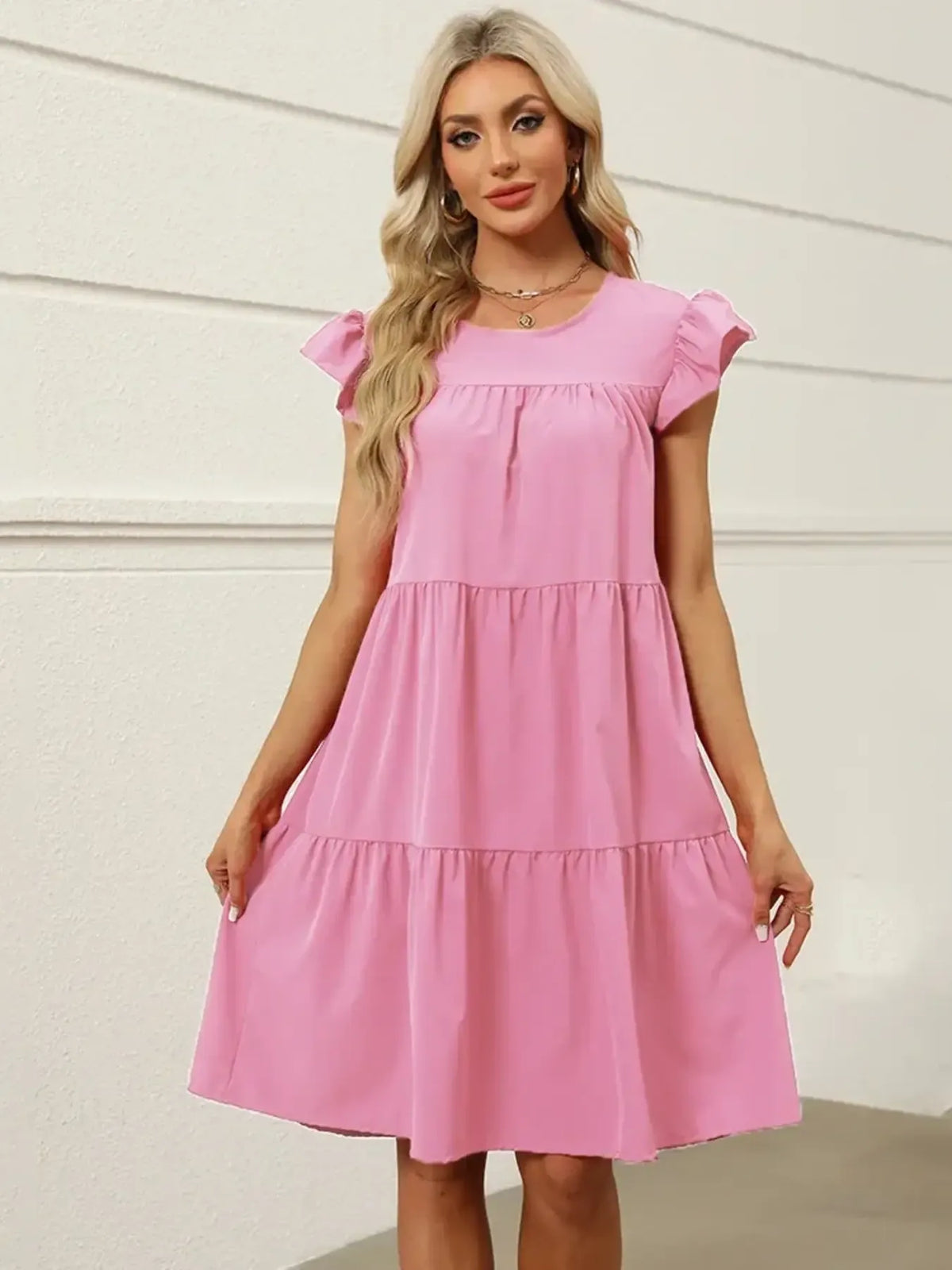 Tiered Ruffle Mini Dress by ArtisticExpression