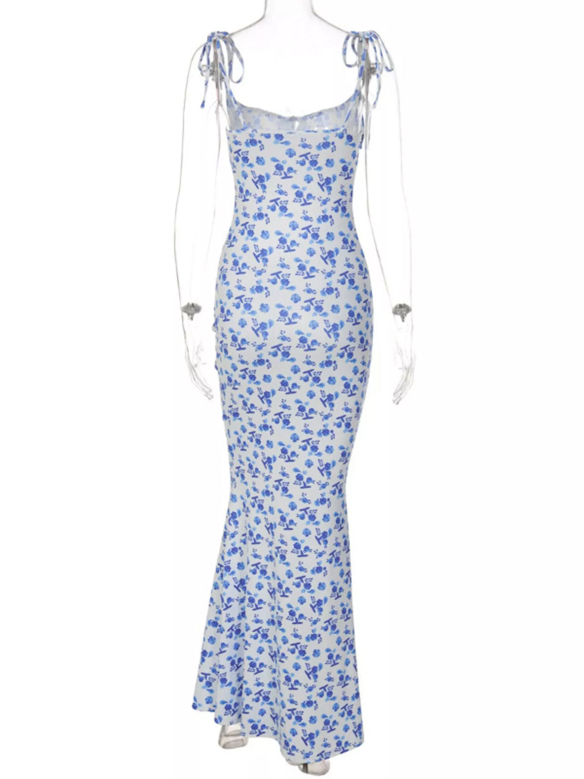 Floral Tie-Strap Bodycon Maxi Dress by Calliope