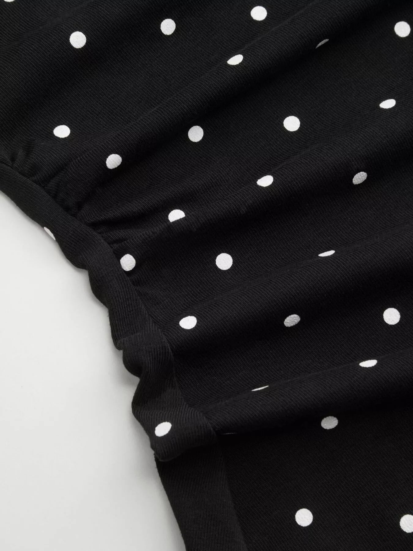 Polka Dot Flare-Sleeve Mini Dress
