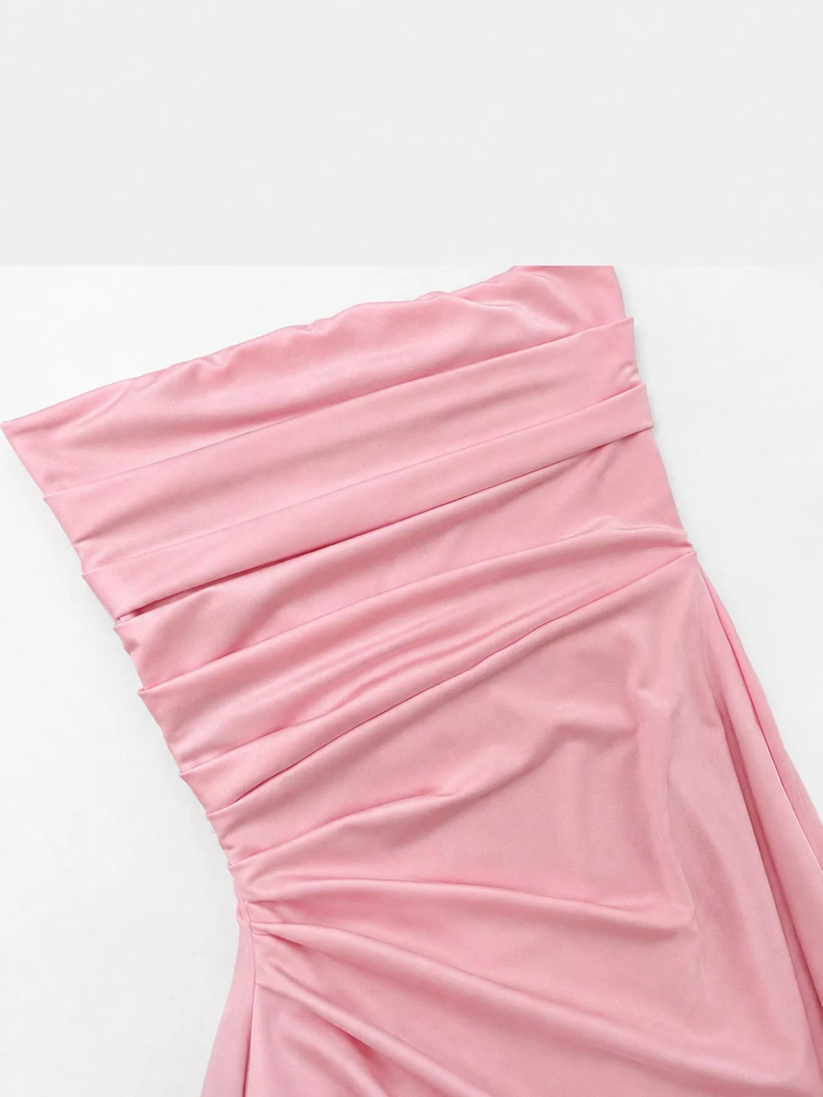 Strapless High-Slit Bodycon Maxi Dress