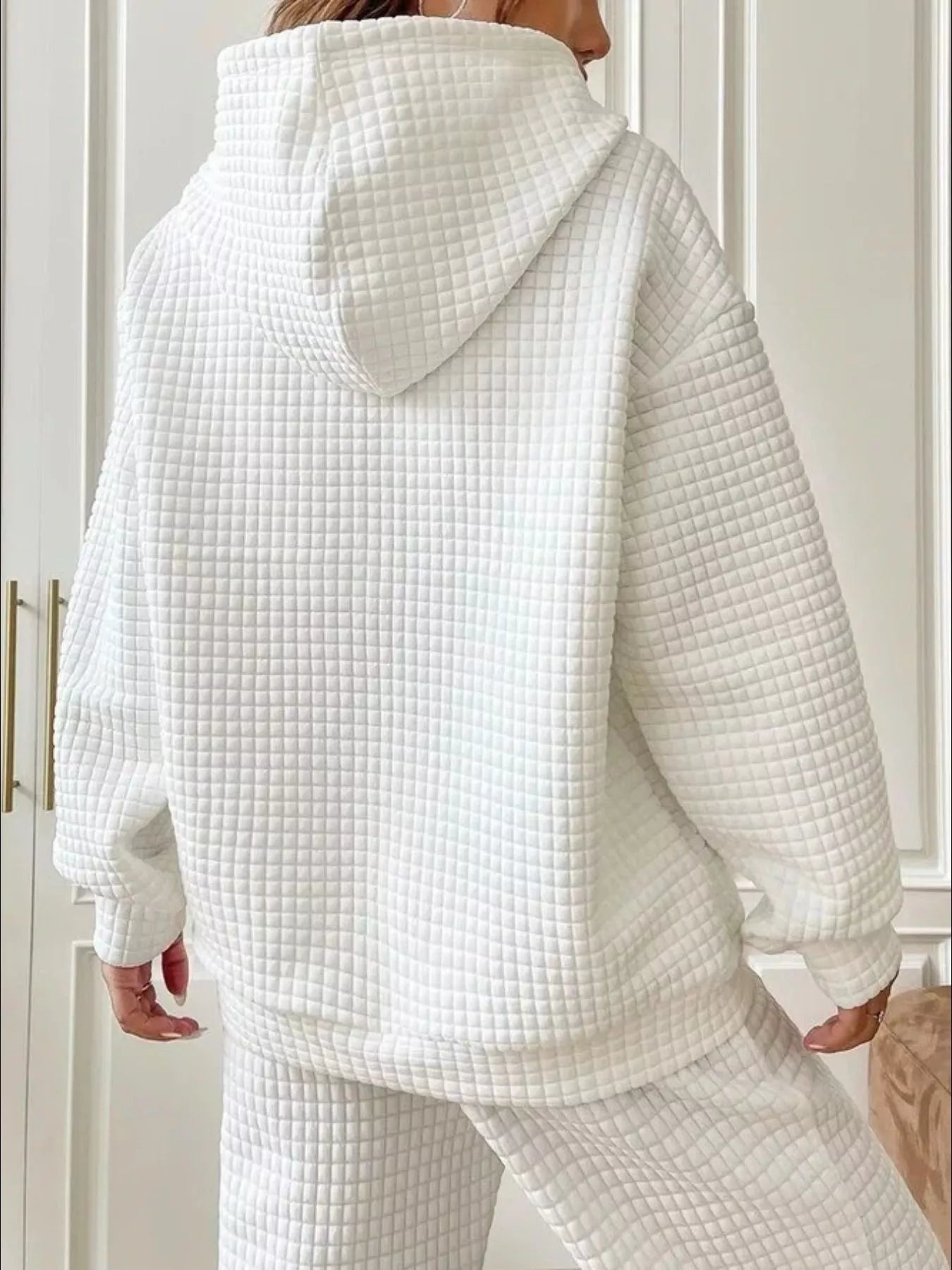 Textured Kangaroo Pocket Hoodie