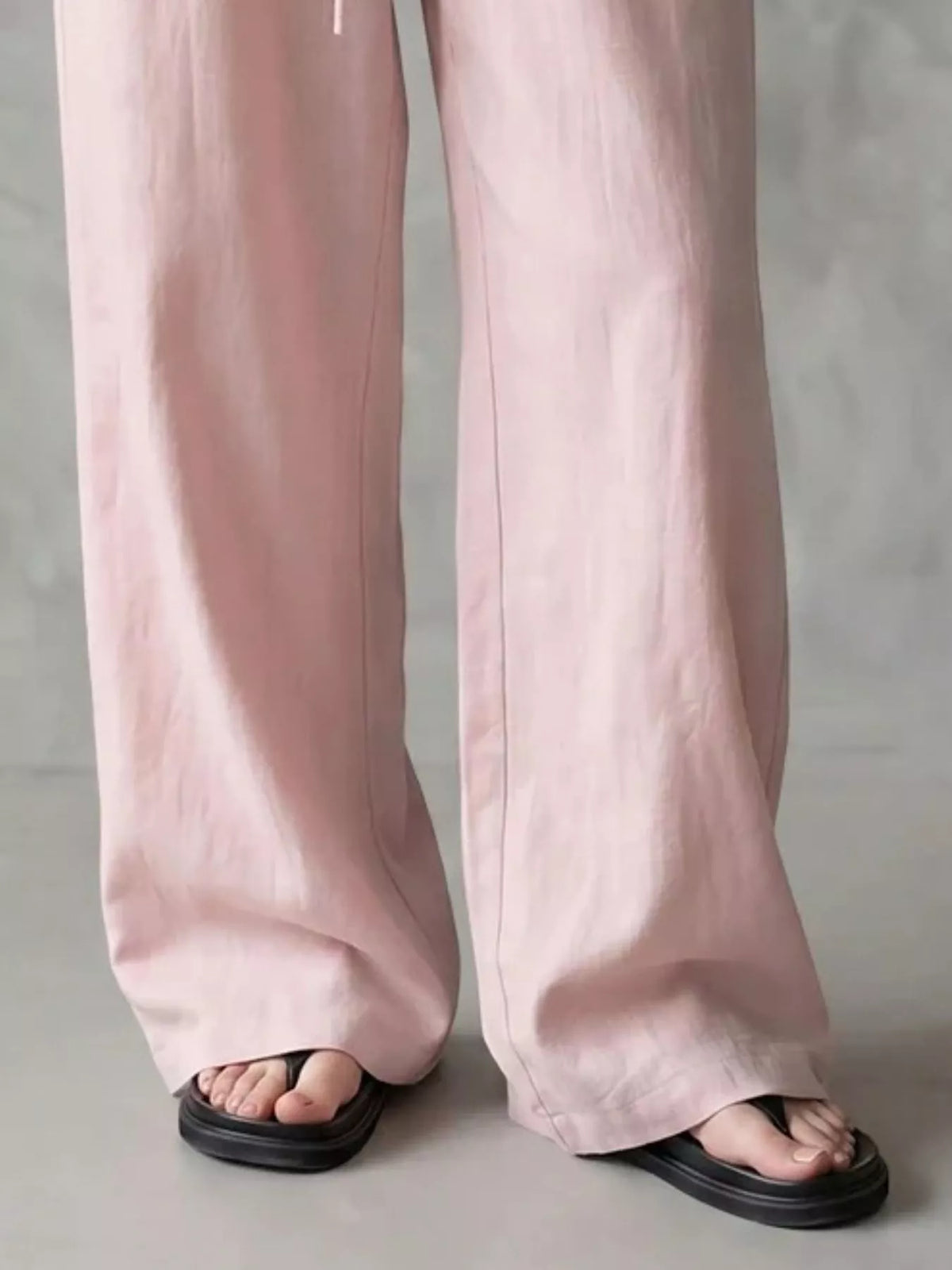 Drawstring Wide-Leg Pants
