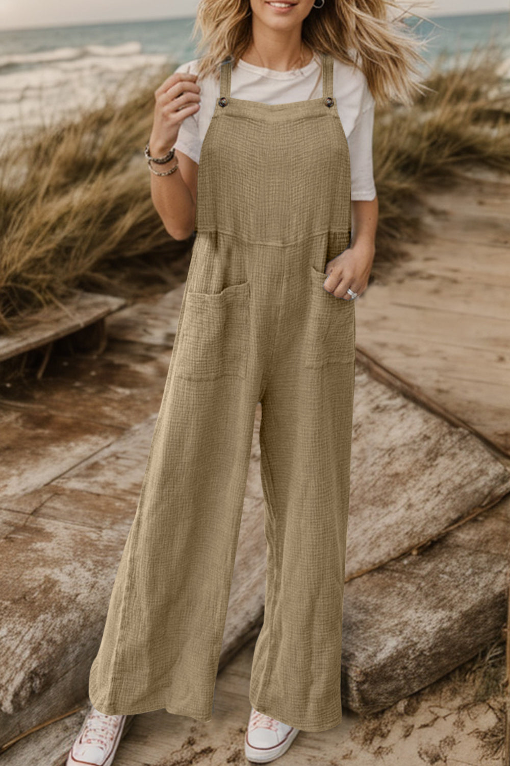 Wide-Leg Pocket Jumpsuit