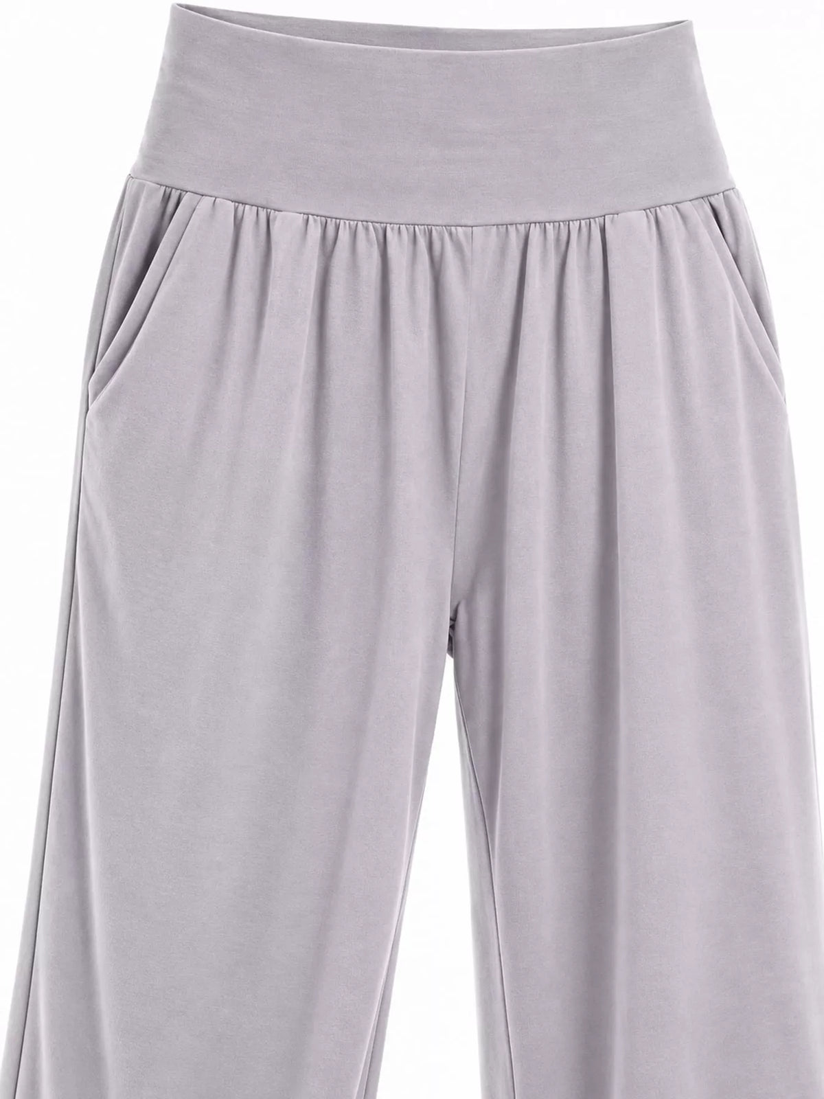 High-Rise Wide-Leg Pants with Pockets