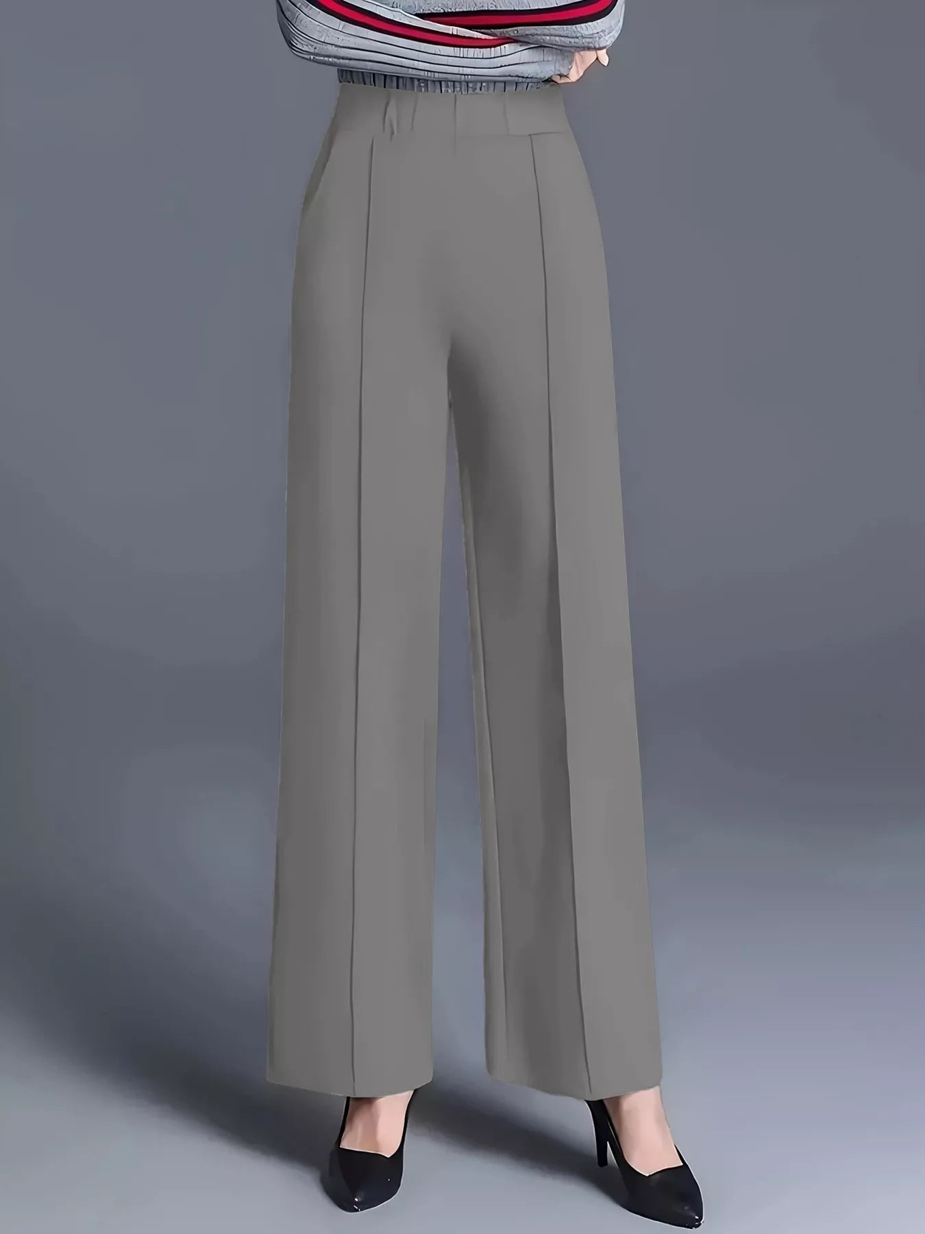 Wide Leg Pants with Seam Detail
