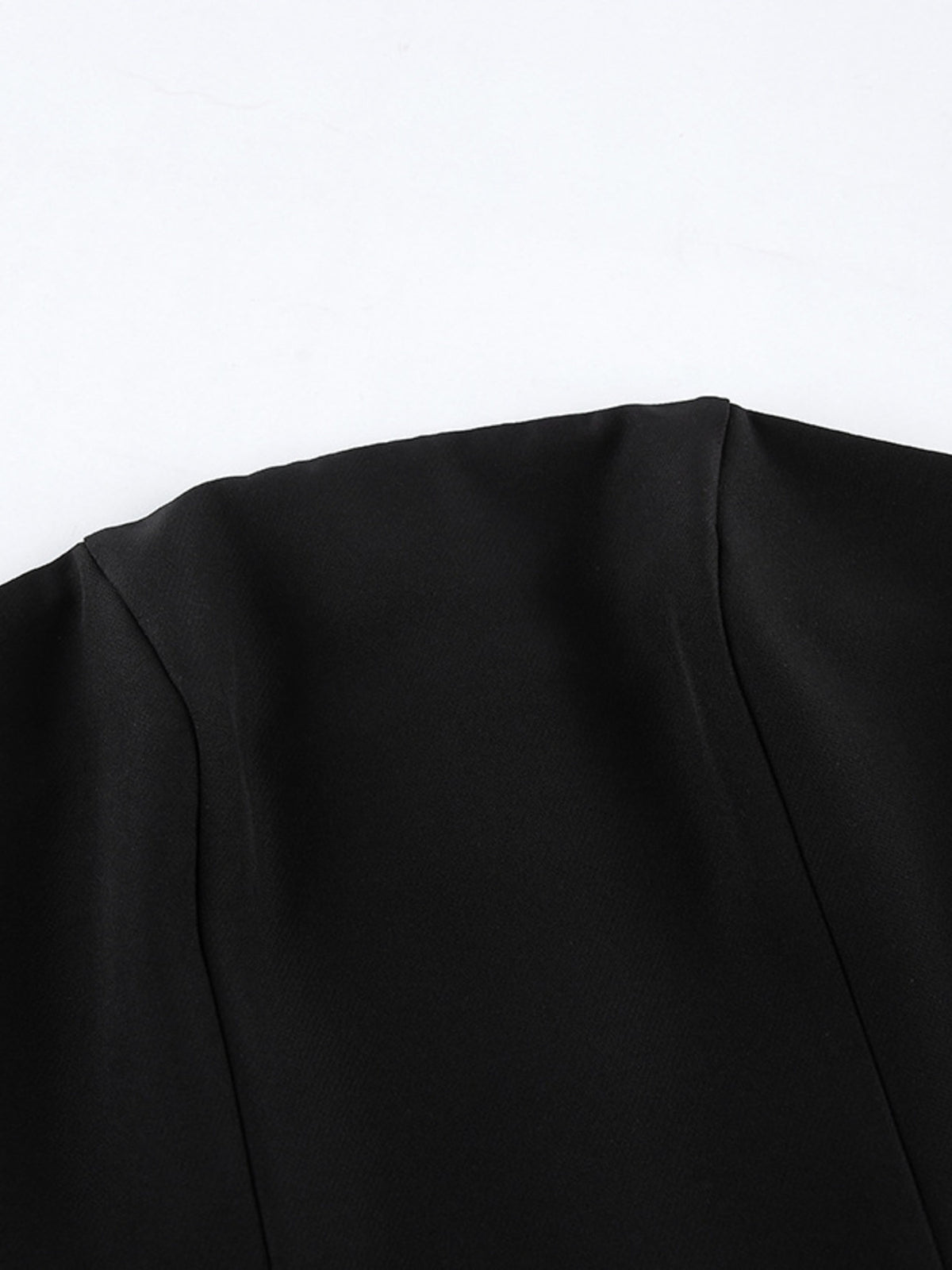 Asymmetrical Pleated Tube Mini Dress in Black