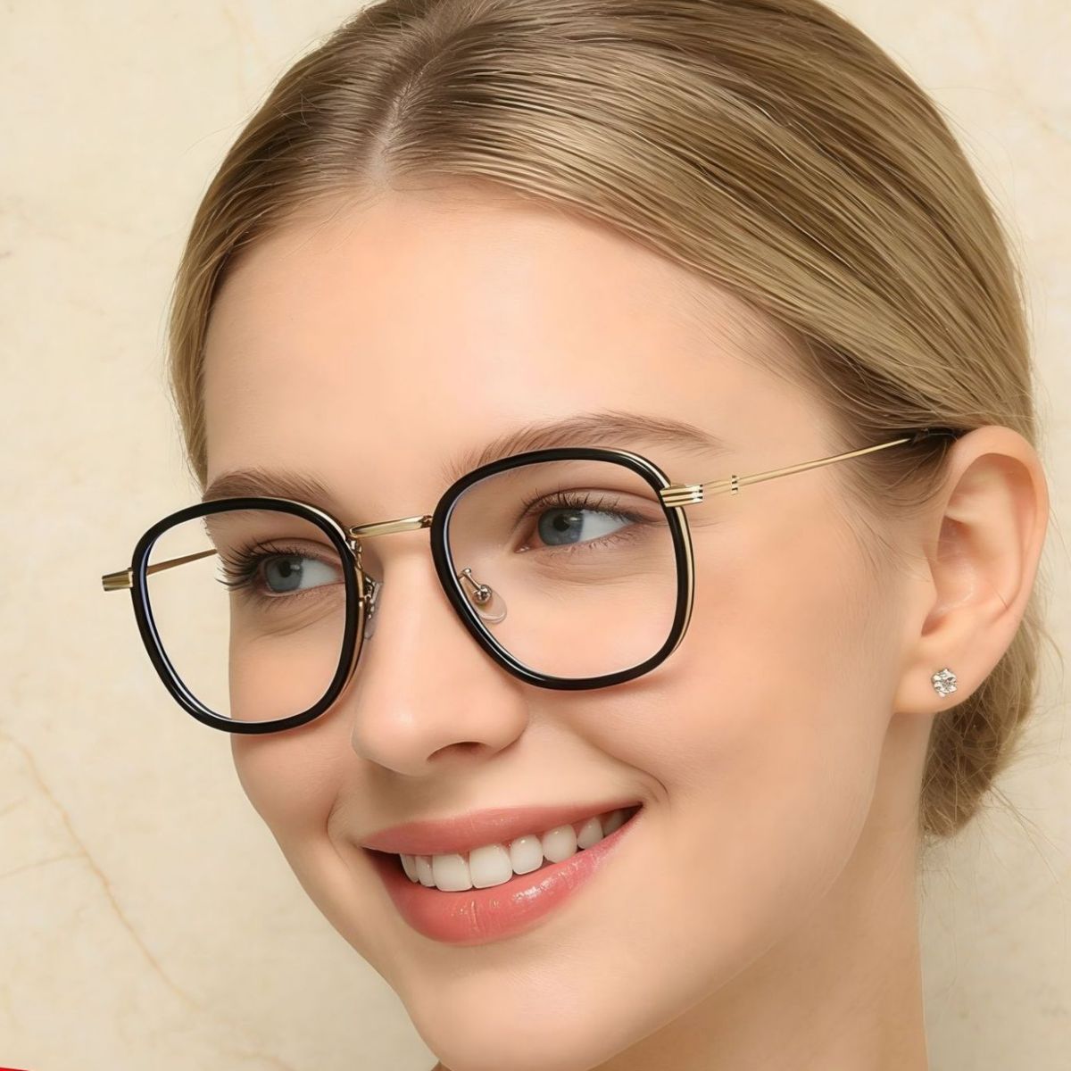 Ilussa Lightweight Metal-Temple Frames in black