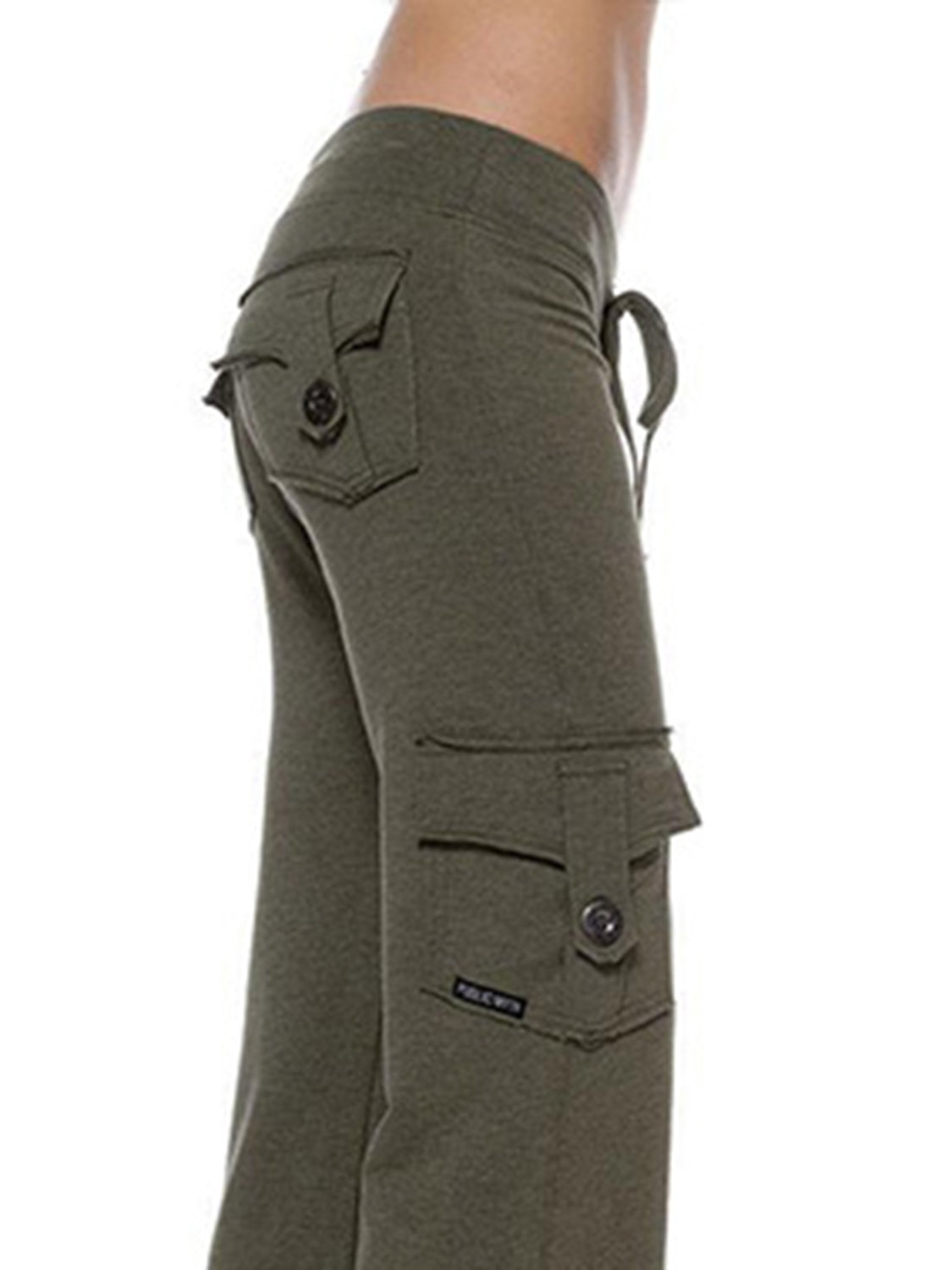 Mid-Waist Drawstring Pants with Pockets