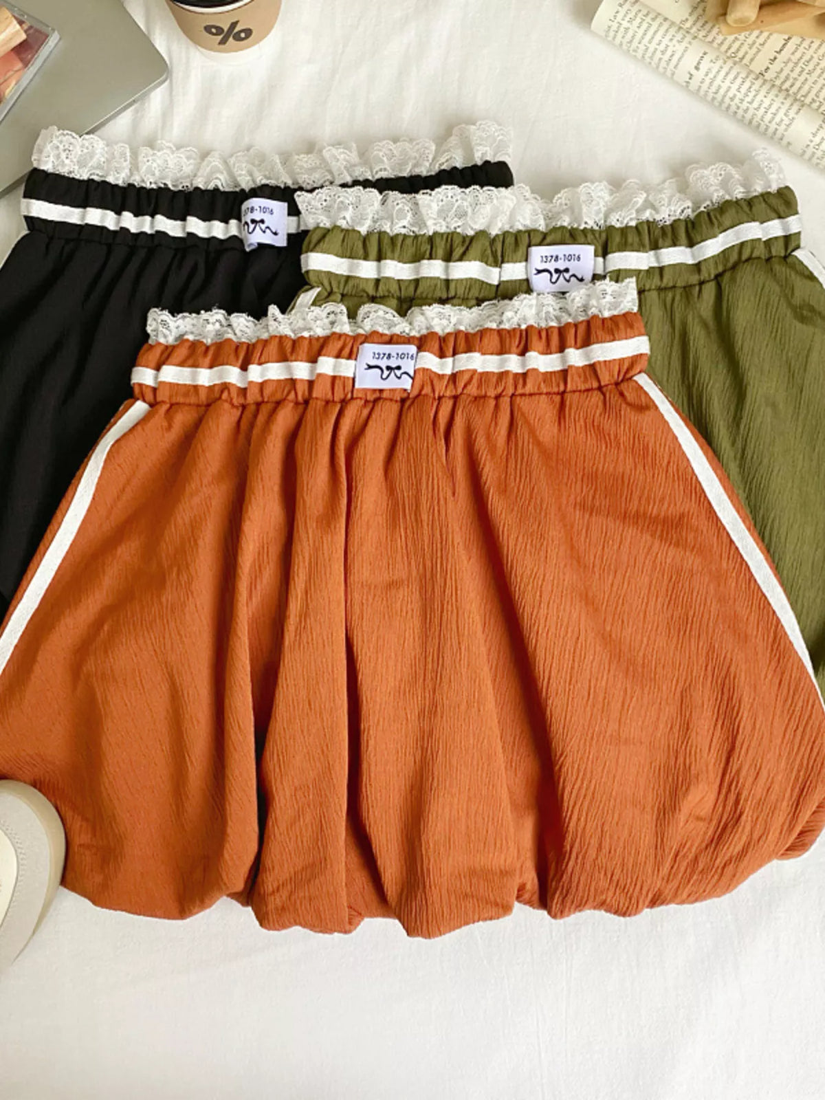 Lace Trim Mini Skirt