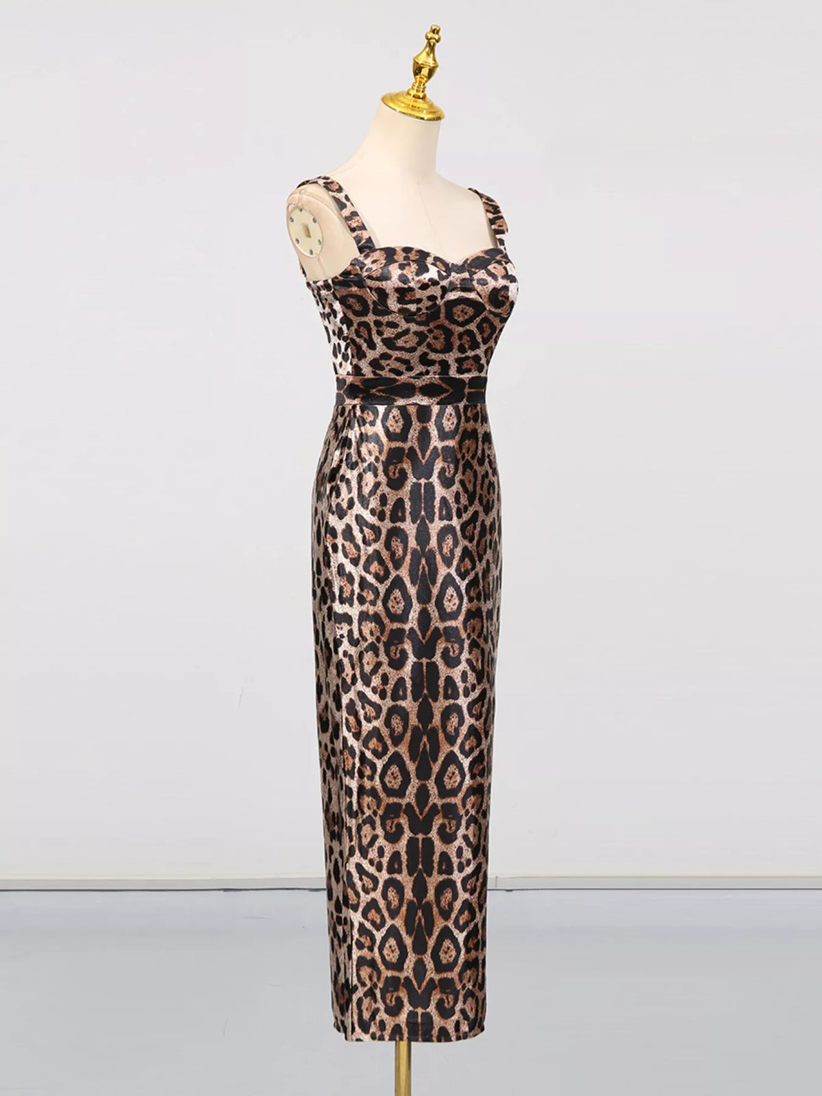 Leopard Print Bodycon Midi Dress