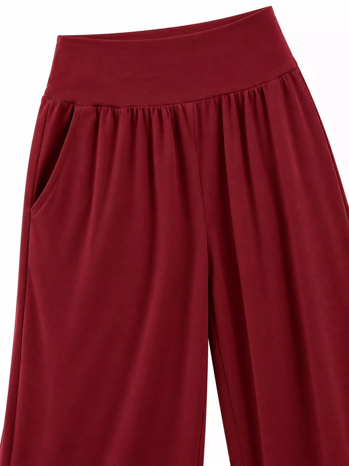 High-Rise Wide-Leg Pants with Pockets