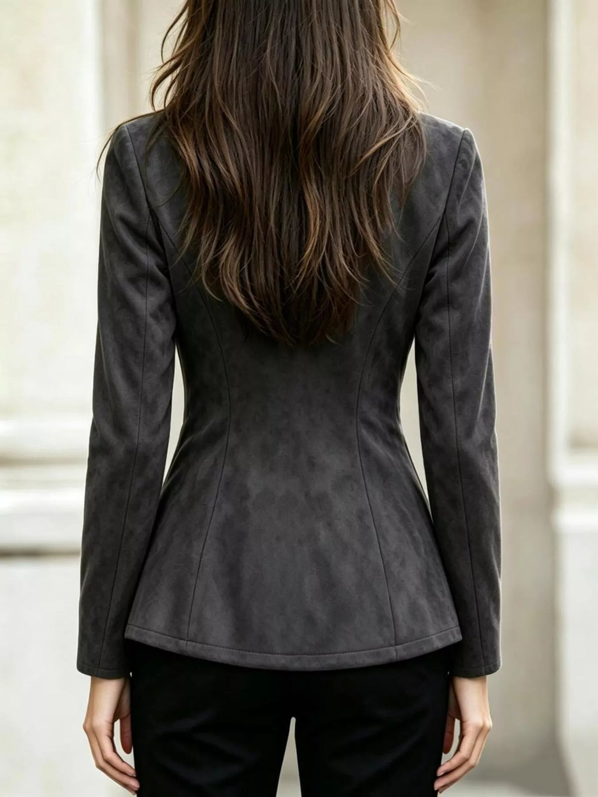 Long Sleeve Buckle Belted Jacket