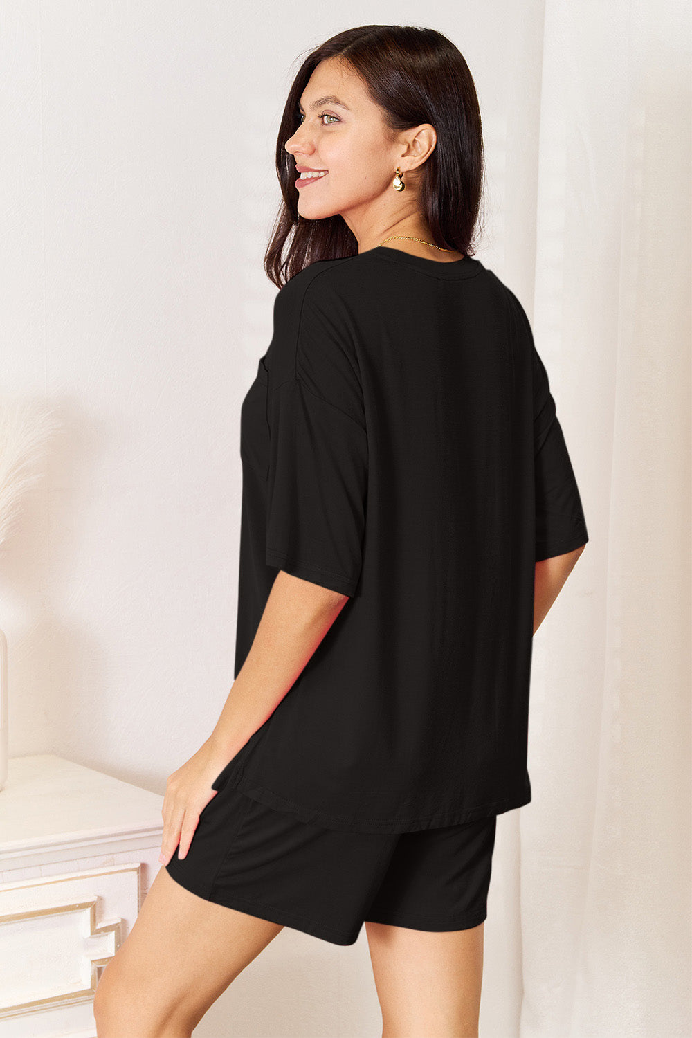 Basic Bae Half Sleeve Top and Shorts Set
