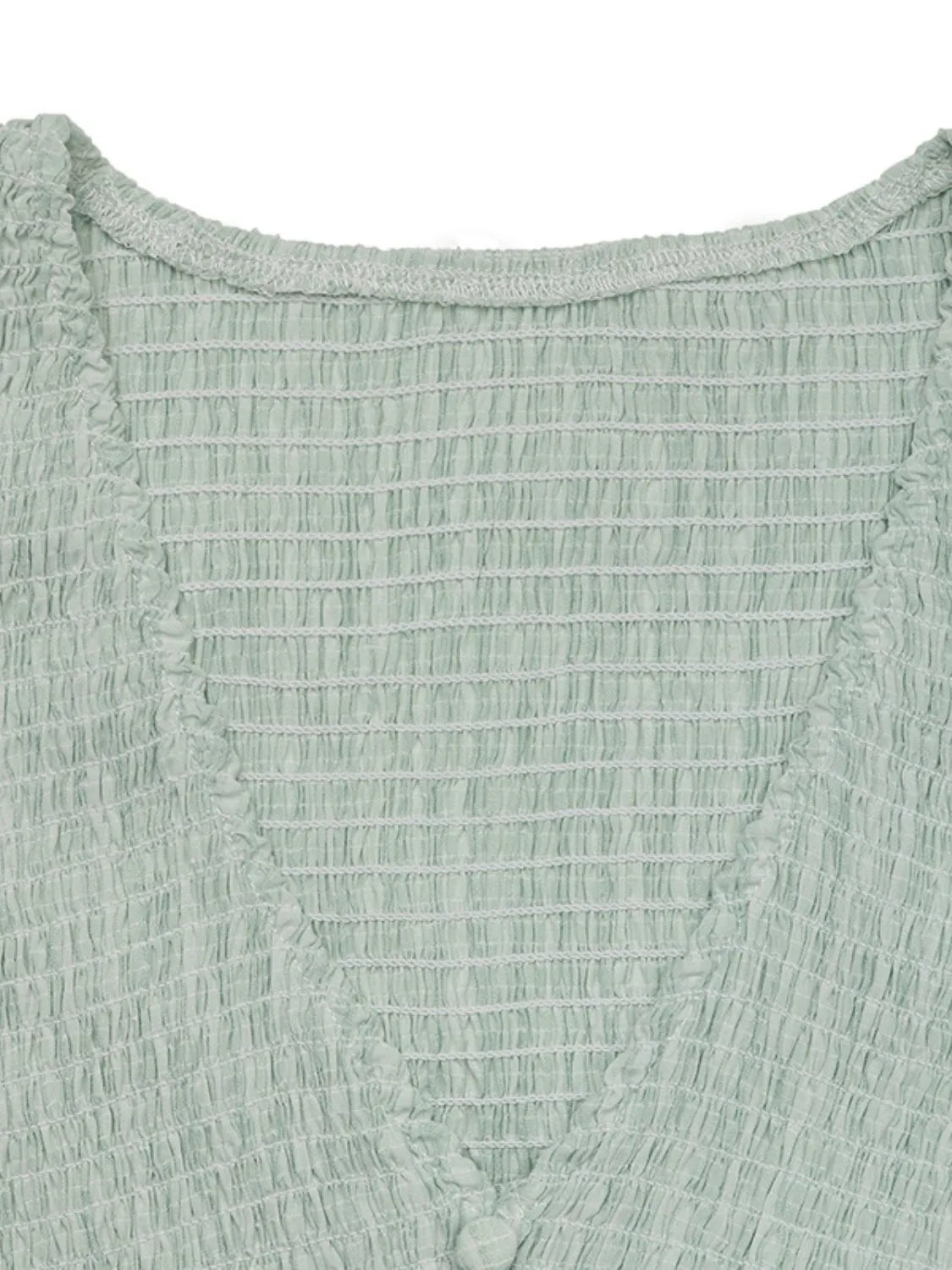 V-Neck Ruffled Cap Sleeve Dress in Light Green