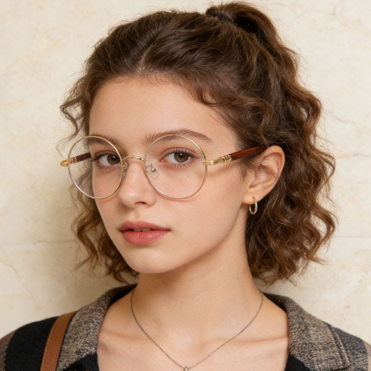 Ilussa Round Metal Frames in Gold