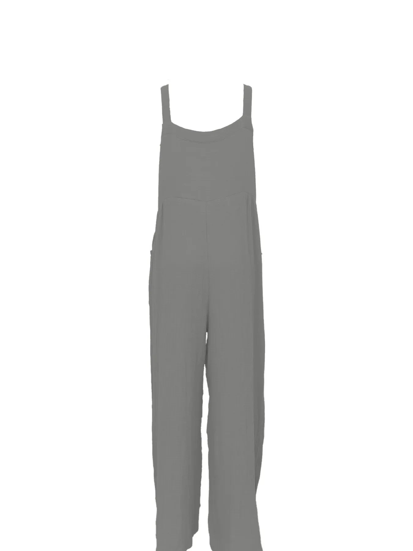 Textured Wide Leg Overalls