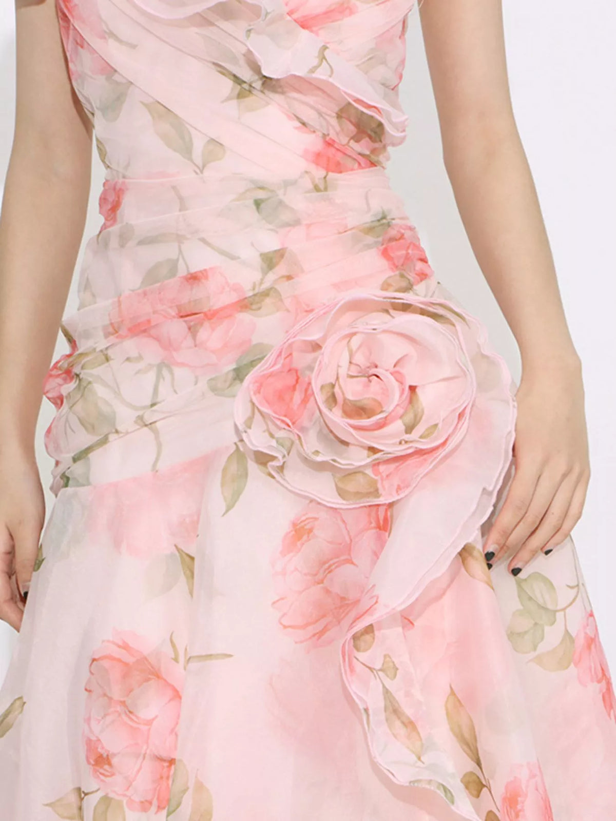 Floral Ruffled Maxi Dress in Print