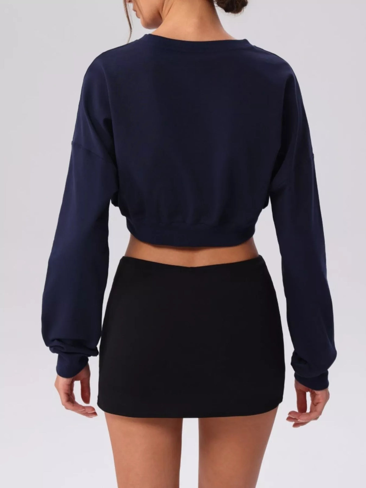 Cropped Button-Down Active Top