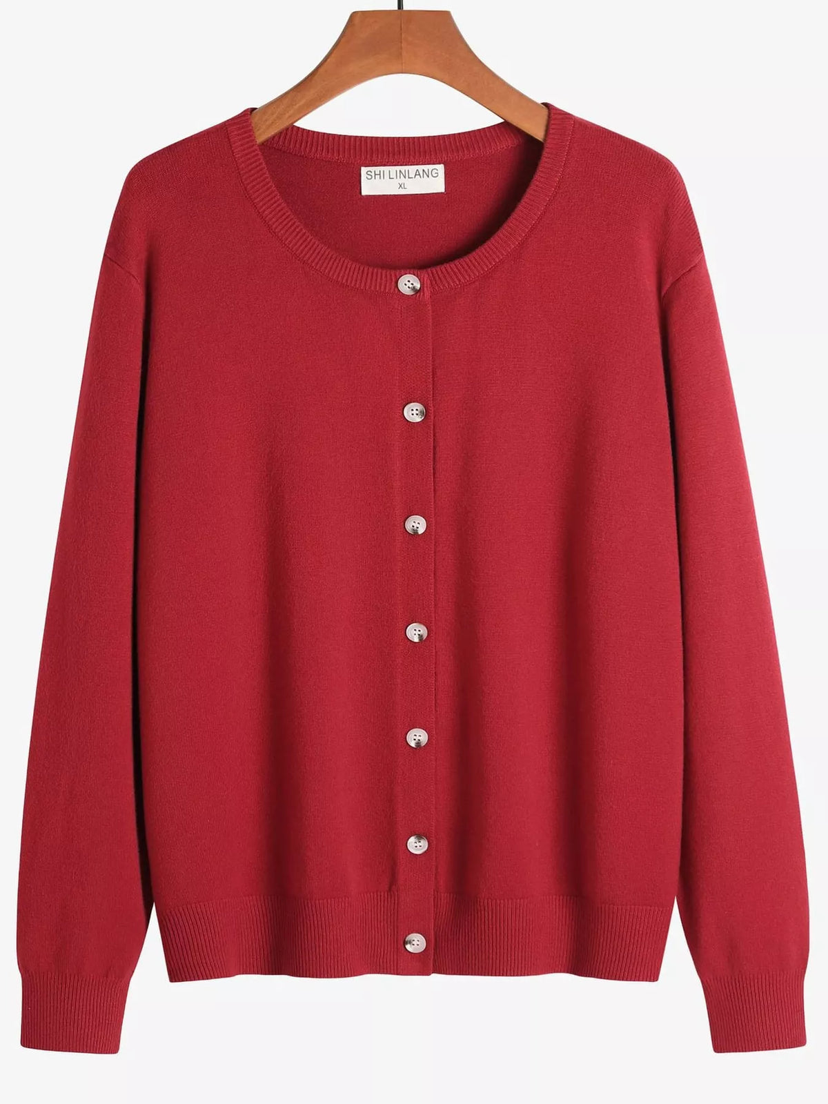 Button-Down Ribbed Knit Cardigan