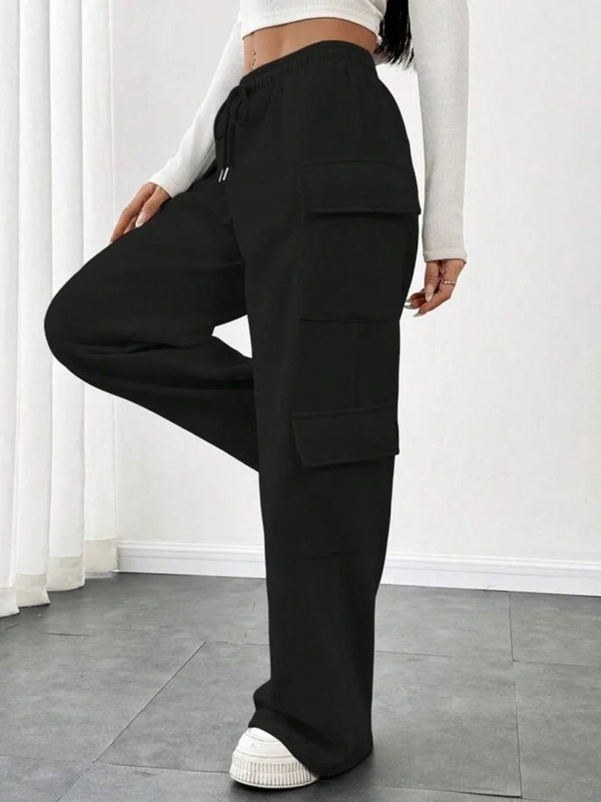 Drawstring Loose Fit Pants