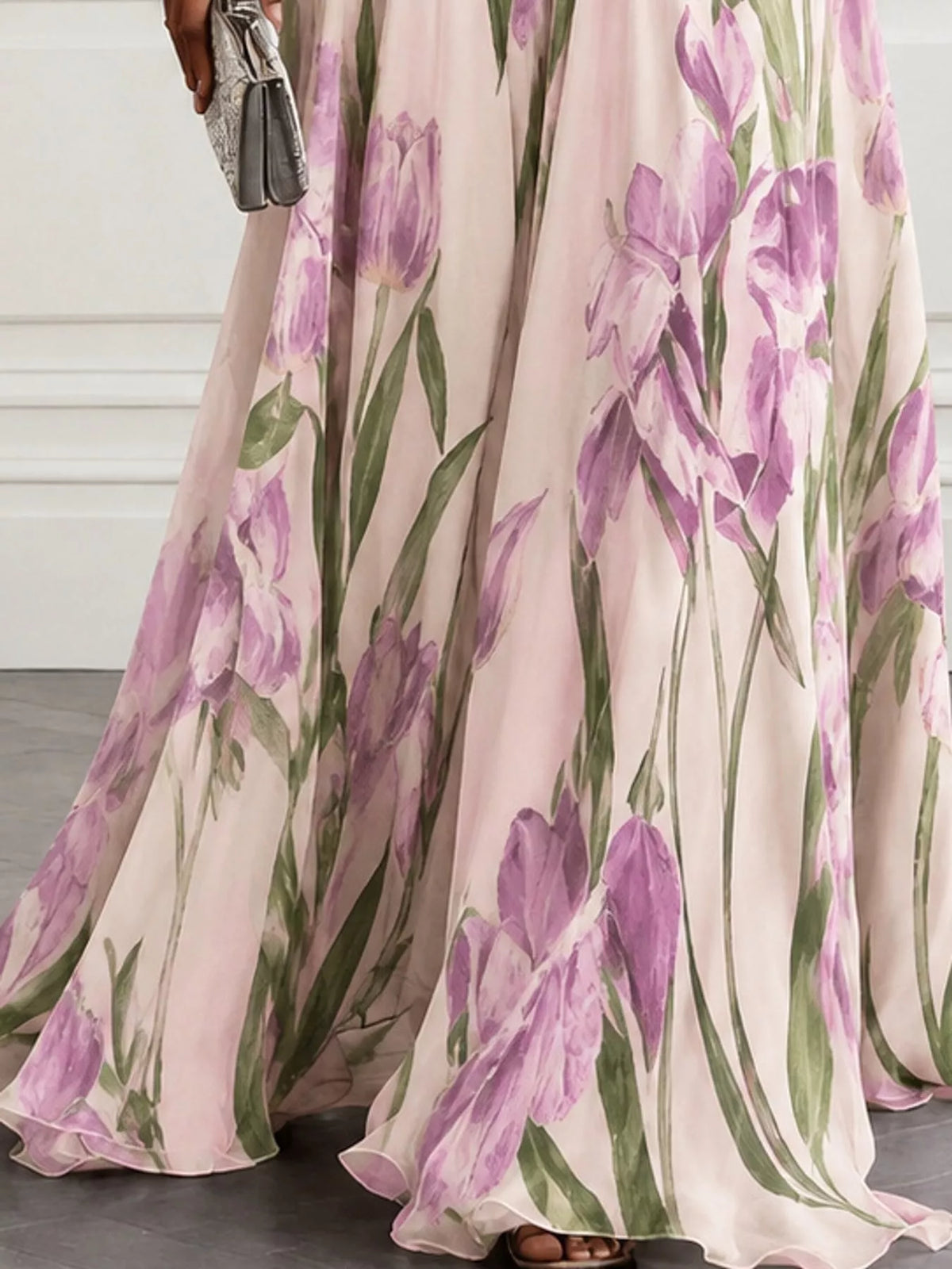 Plus Size Sleeveless Floral Maxi Dress