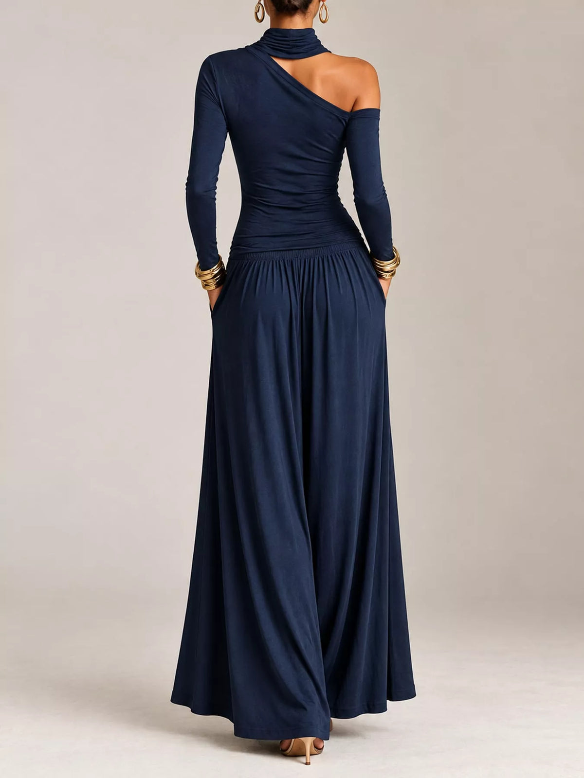 Asymmetric Cutout Maxi Dress