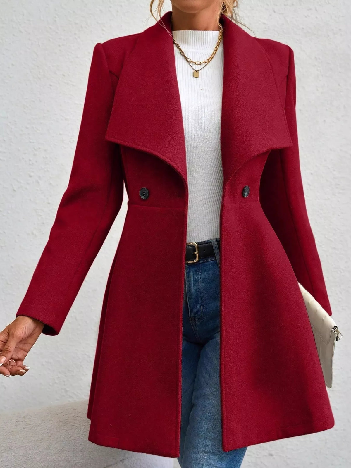 Double-Breasted Slim-Fit Coat
