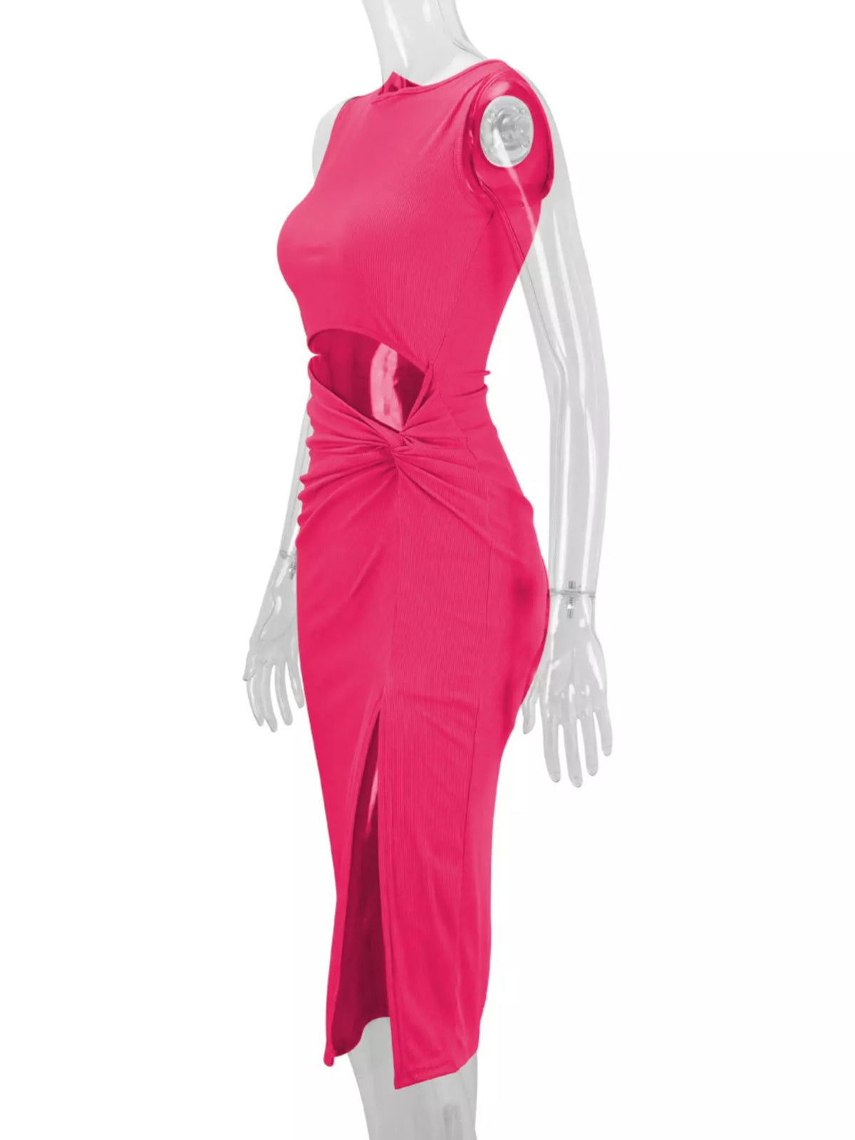 Cutout Ruched Bodycon Dress