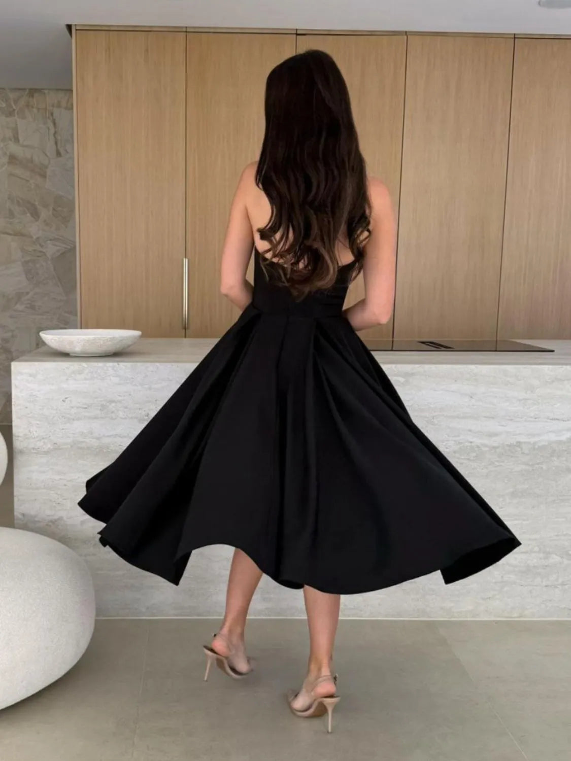 Solid Tube Midi Dress