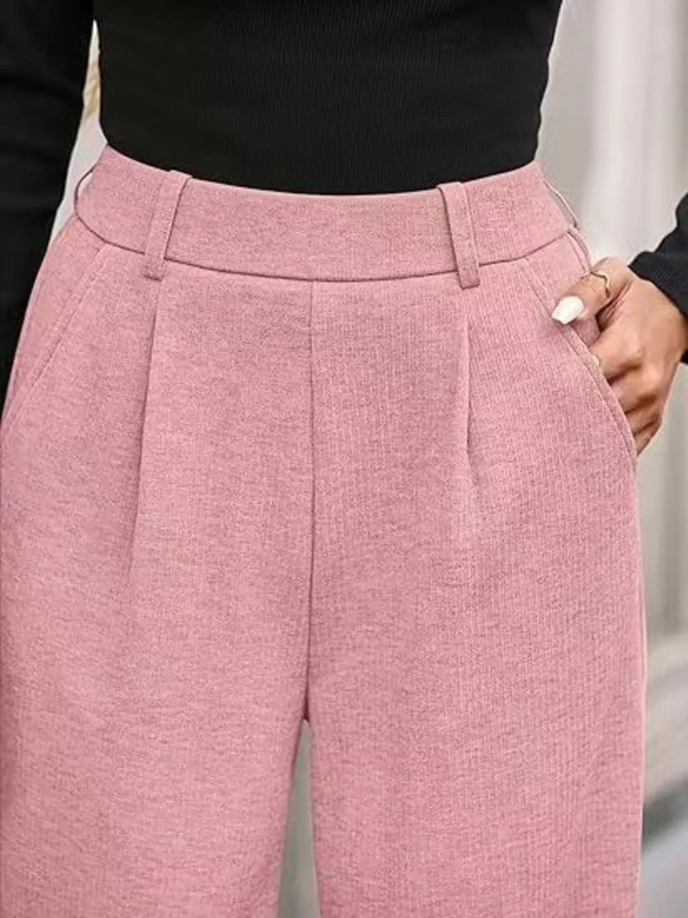 Slightly Stretchy Wide Leg Pants