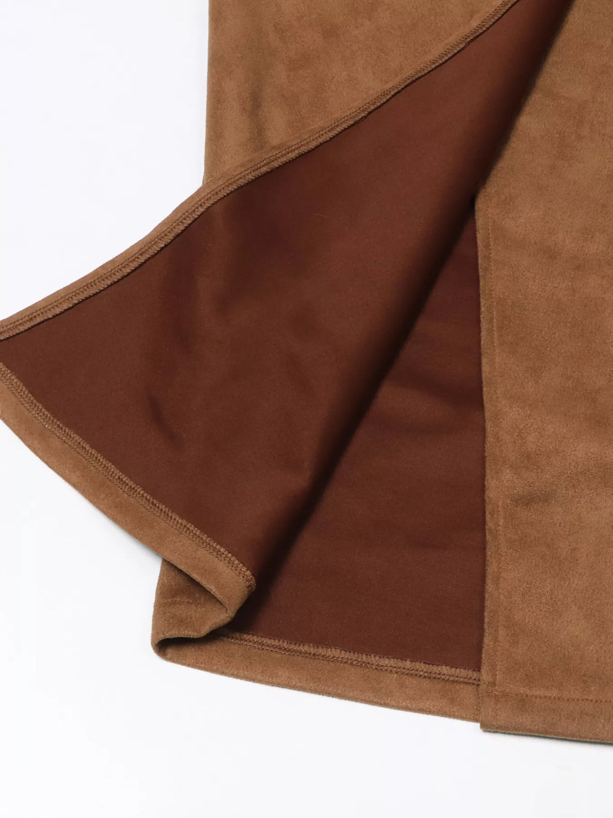 Wrap Midi Skirt in Brown